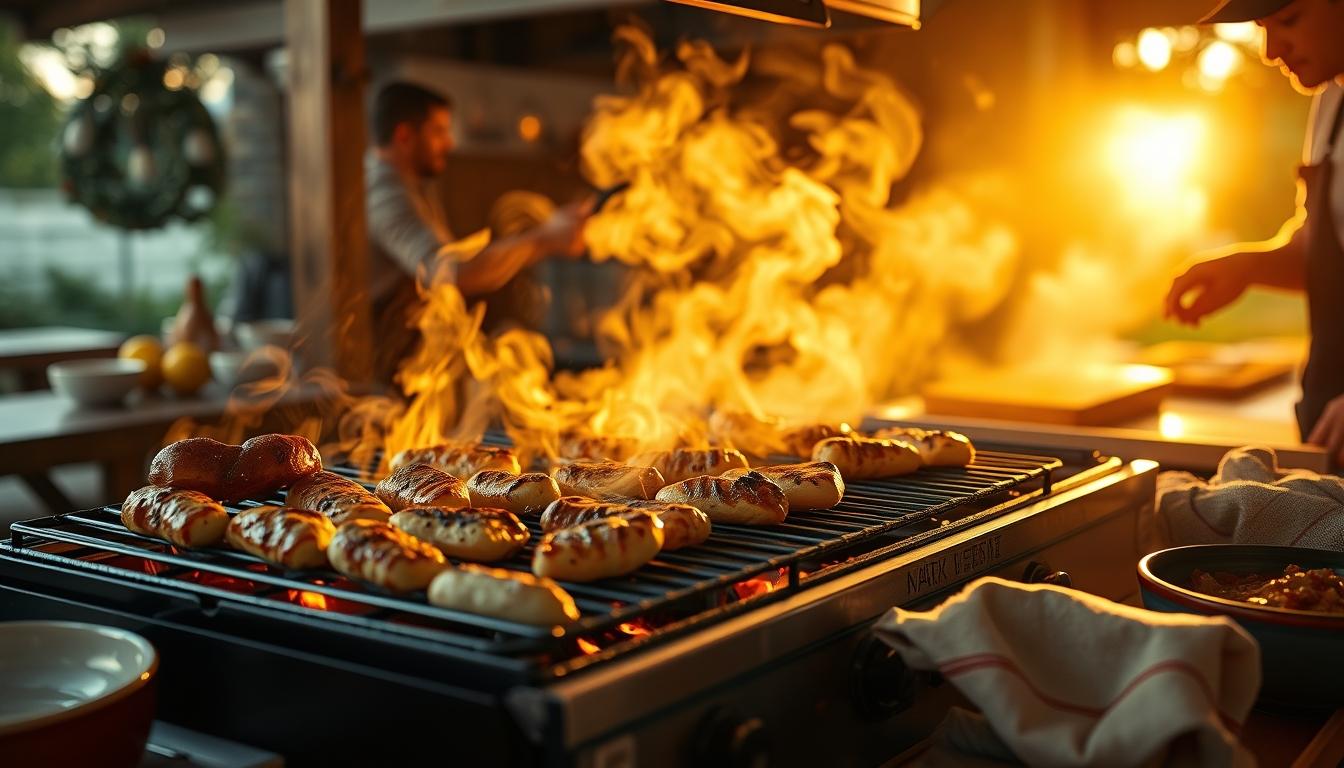 Quick weeknight dinner prepared in a home kitchen